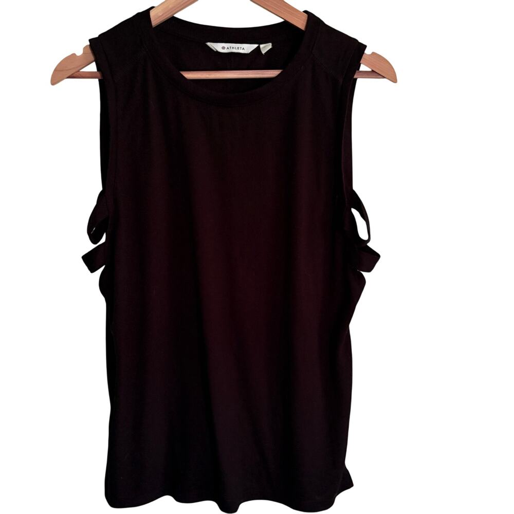 Athleta Black Sleeveless Tank with Side Cutouts